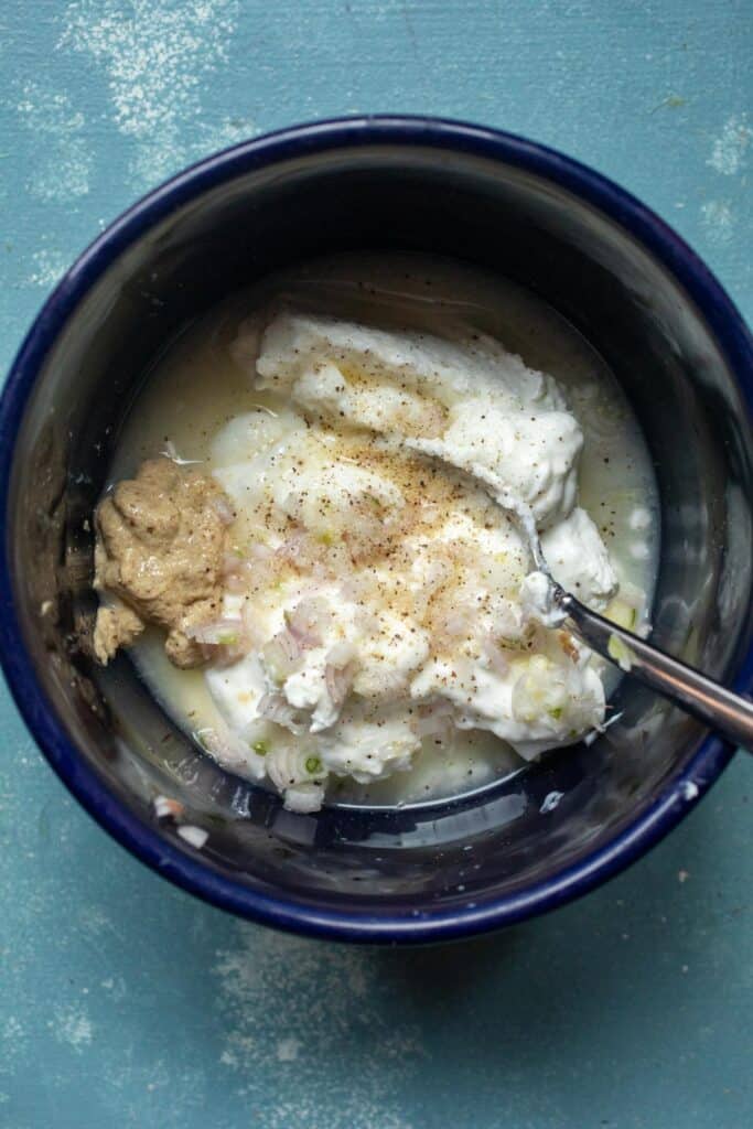 Greek yogurt dressing.