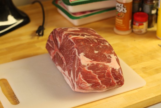 Pork butt. Which is pork shoulder. Who knows why.