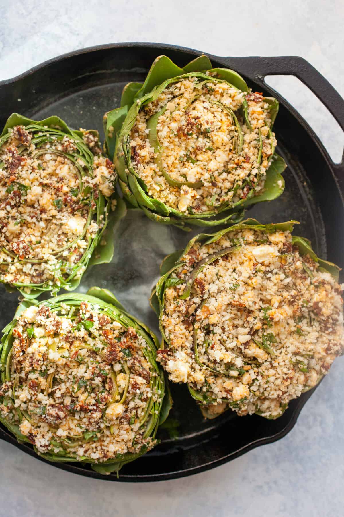 How to make stuffed artichokes.