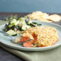 Chip Crusted Salmon: You are four ingredients away from one of my absolute favorite ways to bake salmon. Coat it in leftover chips! | macheesmo.com