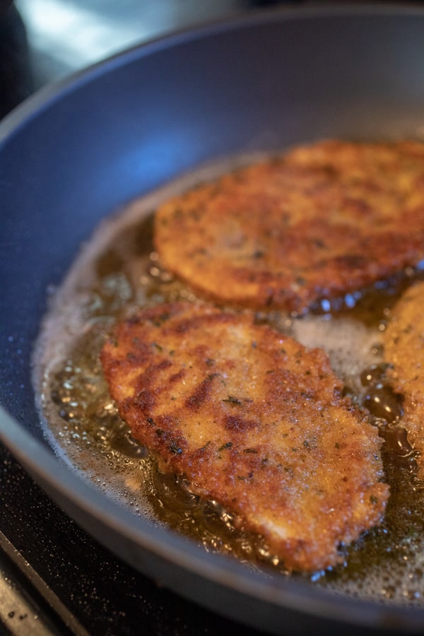 Chicken frying - Authentic Chicken Parmesan