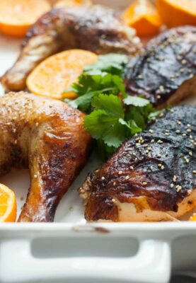 Five Spice Roast Chicken: Savory and slightly sweet roast chicken marinaded and basted with five spice powder, soy sauce, and honey. A nice change up on roast chicken! | macheesmo.com