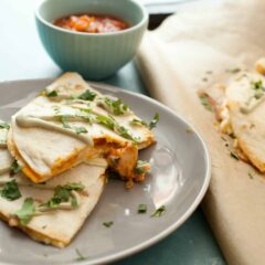 Spicy Shrimp Quesadillas: These simple quesadillas are packed with spice and flavor and prove the exception to the seafood/cheese rule. It can work and it's very delicious Tex-Mex. | macheesmo.com