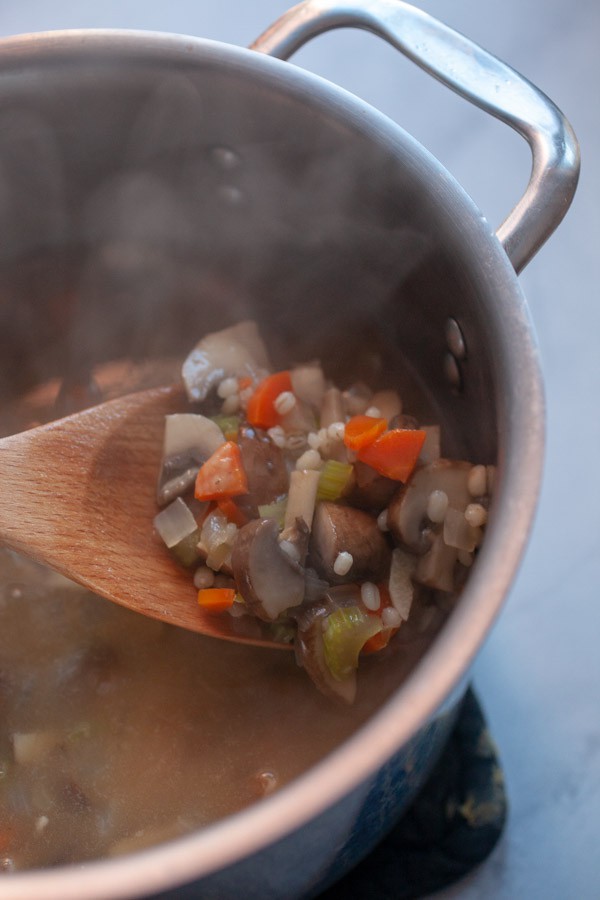 Creamy Mushroom Barley Soup