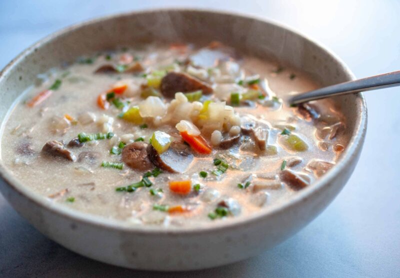 Creamy Mushroom Barley Soup