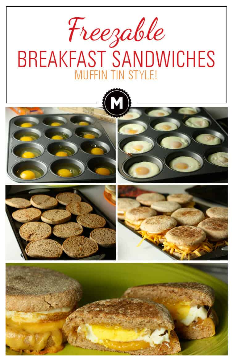 Who doesn't love a great egg and cheese breakfast sandwich? Here's how you can make a dozen at a time, freeze them for later, and reheat them on a busy weekday! Great way to skip the fast food drive through lanes!