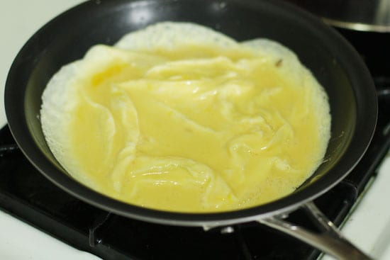 making omelet