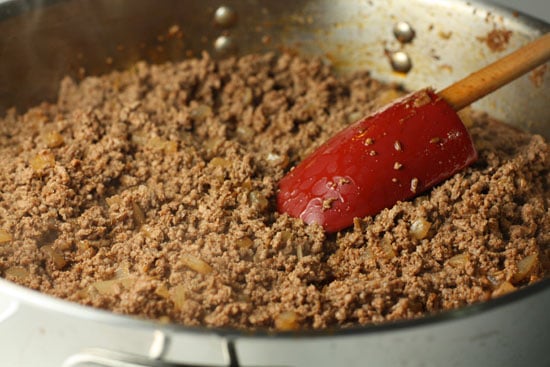 Seasoned ground beef for homemade chalupas