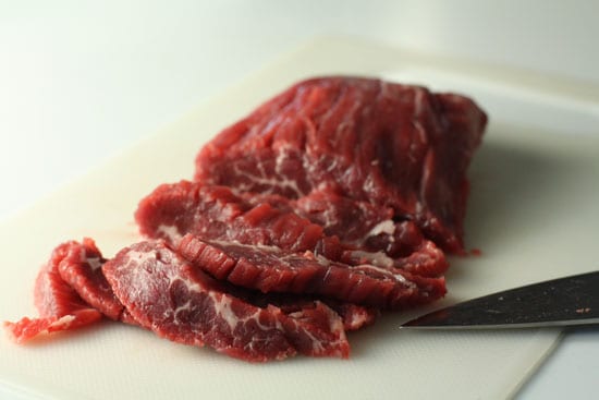 steak sliced
