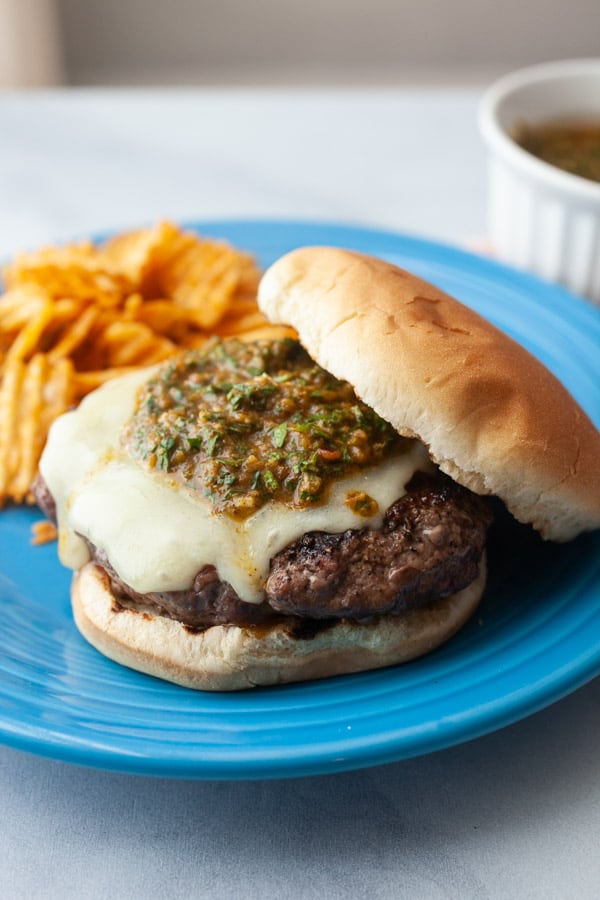 Argentine Burger with Chimichurri Sauce