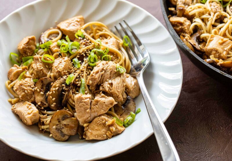 Chicken and Mushroom Lo Mein