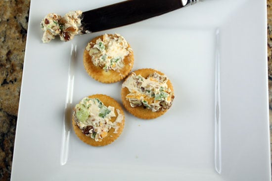 Quick and Delicious Cheese Ball on crackers