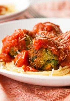 Meatless Meatballs: Savory and rich meatballs made with a spinach and ricotta mixture. You'll never miss the meat in these!