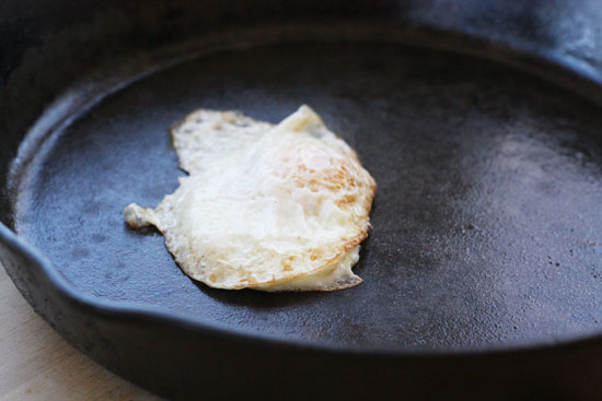 egg test for cast iron skillet