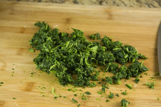 chopped spinach