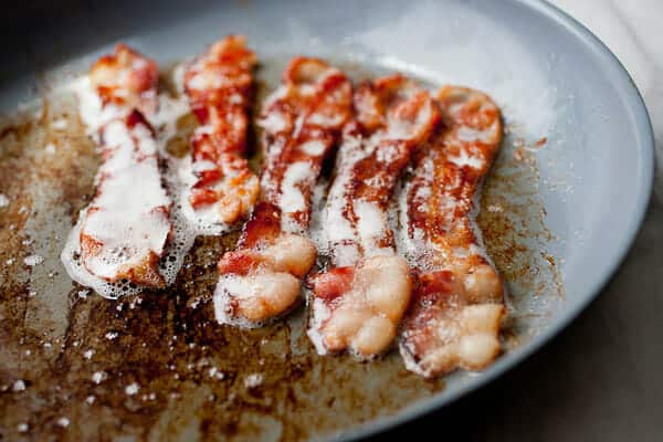 Crispy bacon for apple butter sandwiches.