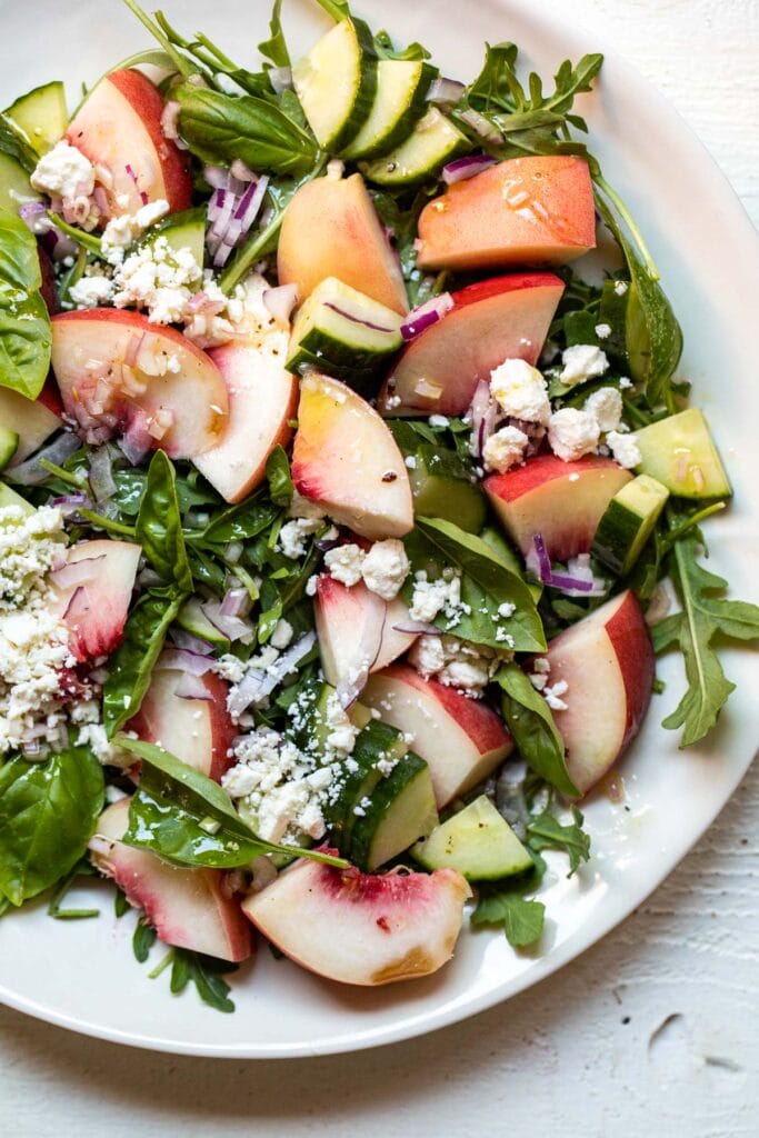 Summer Peach Salad with Arugula and Feta