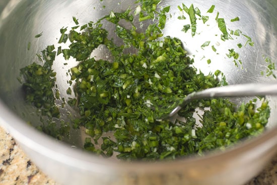 herbs for Jalapeno Ranch Dressing