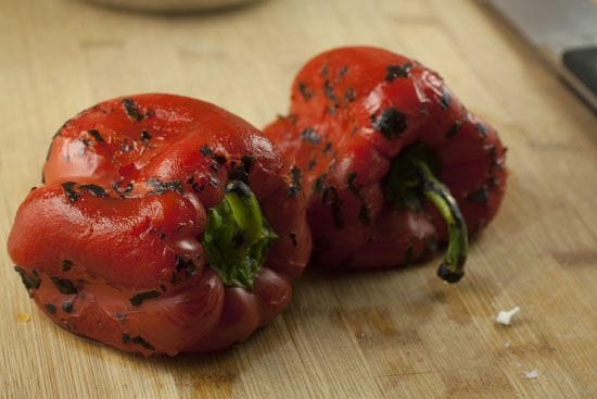 peeled peppers - Goat Cheese Macaroni