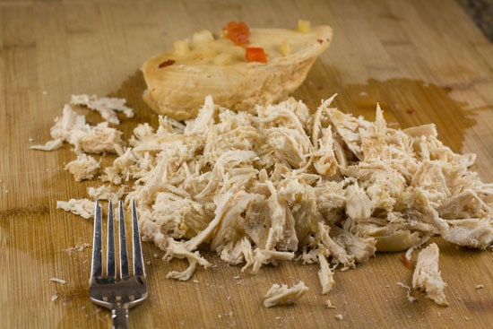 shredded chicken for Crockpot Chicken Tortilla Soup