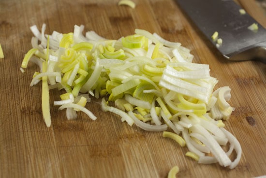 diced leeks for Crockpot Potato Soup