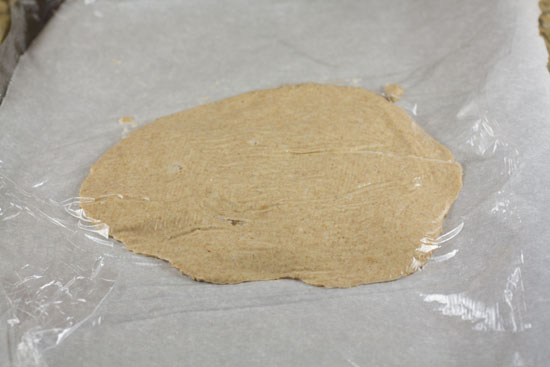 layer of batter - Homemade Bran Flakes