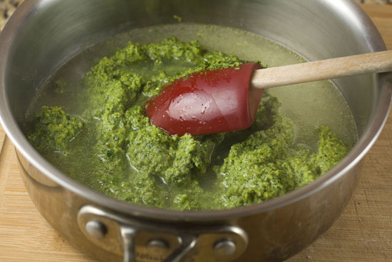 pasta water for Arugula Walnut Pesto