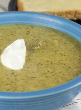 Broccoli Parmesan Soup from Macheesmo