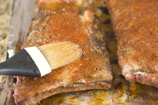 basting the ribs - Rib nachos