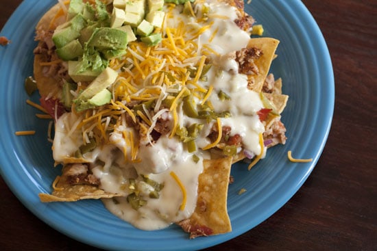 plate of rib nachos