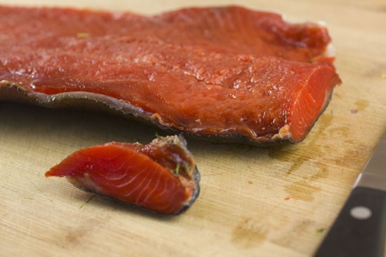 cured fish - Bourbon Cured Salmon