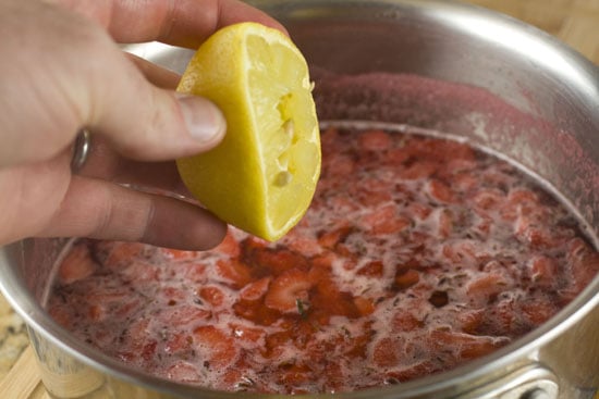 lemon for Strawberry Lavender Paletas