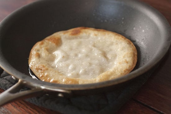 fry tortillas for Rajas Poblanas