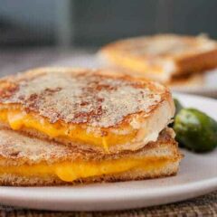 Parmesan Inside Out Grilled Cheese: This is some upper level grilled cheese sandwich business. After you cook the sandwich, coat it with shredded parmesan and cook it a second time until the crust is crispy. Crazy good.