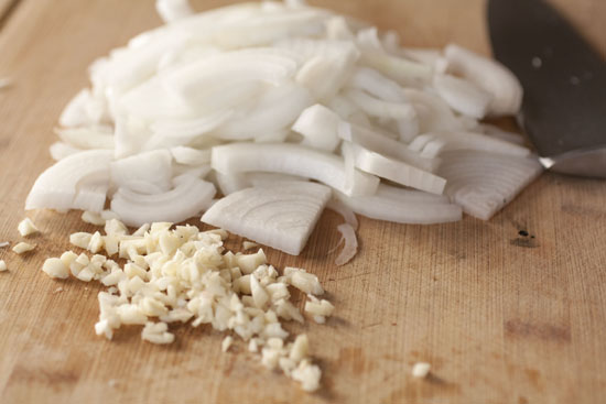 onions for Rajas Poblanas