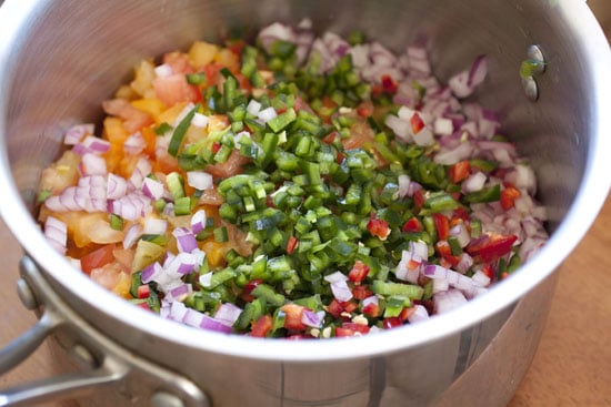chopped for Roasted Corn Salsa
