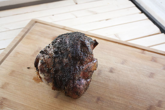 resting Grilled Leg of Lamb