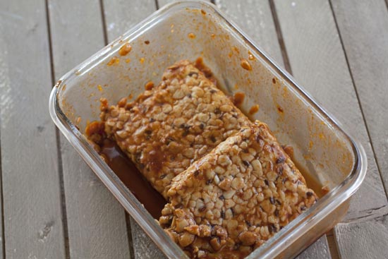 marinating for Tempeh for Spring Rolls