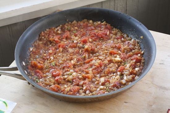 tomato mixture - Saag Paneer