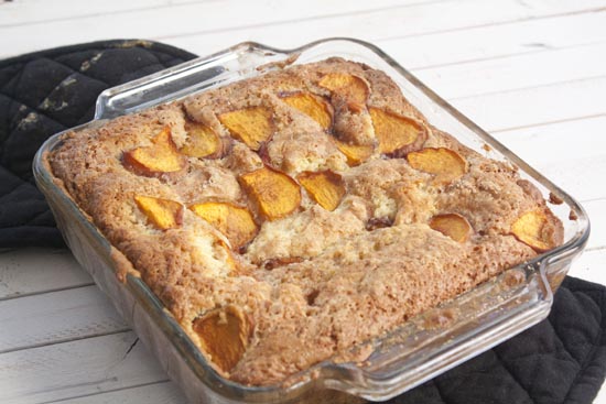 Peach Coffee Cake recipe - Macheesmo