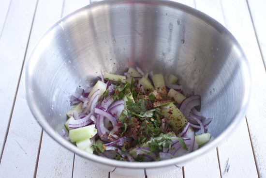 salad for papas rellenas