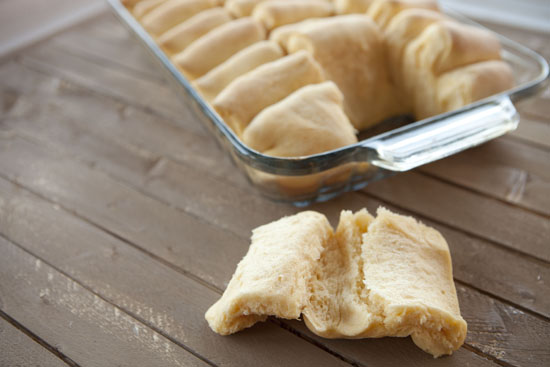 Sweet Potato Parker House Rolls recipe from Macheesmo