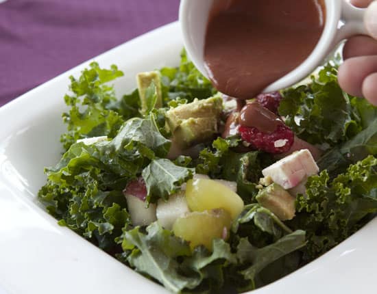 Raspberry Kale Salad Recipe from Macheesmo
