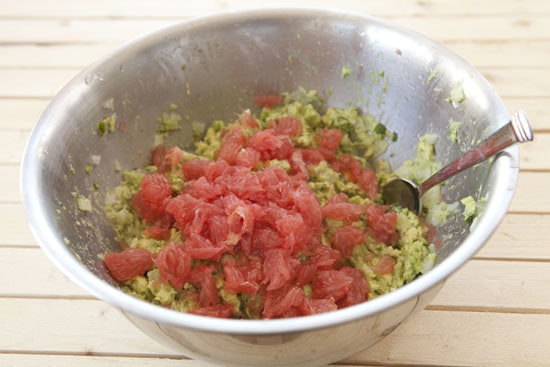 stirred into Grapefruit Guacamole