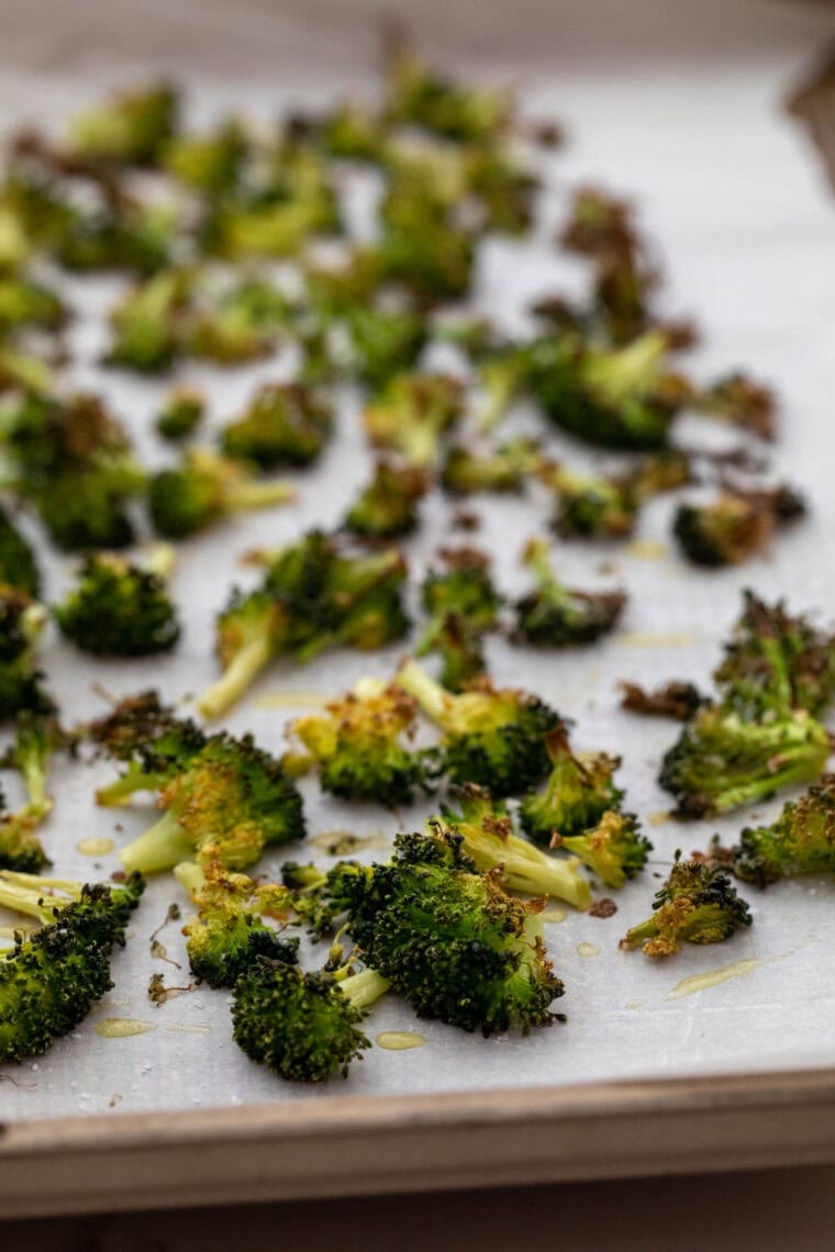 Roasted broccoli for queso.