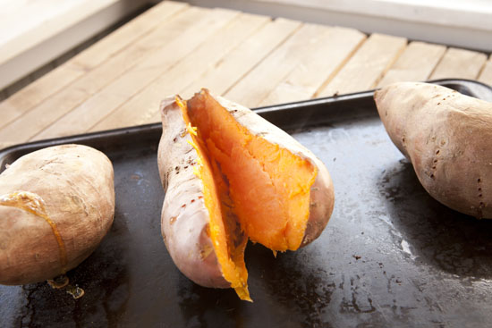 roasted Stuffed Sweet Potatoes