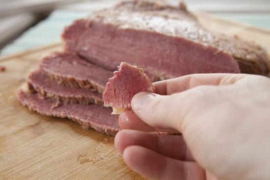 Homemade Corned Beef piece.