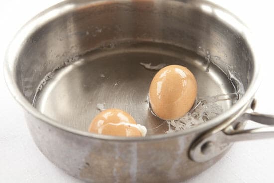 soft boiled egg for Ham Breakfast Bowl