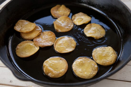 fried chips for Steak Tostada Bites