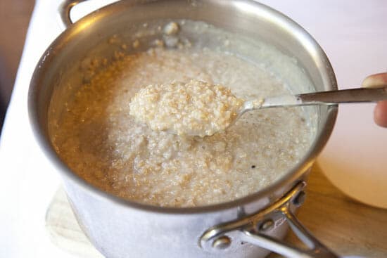 How to Make Instant Oatmeal - almost done.